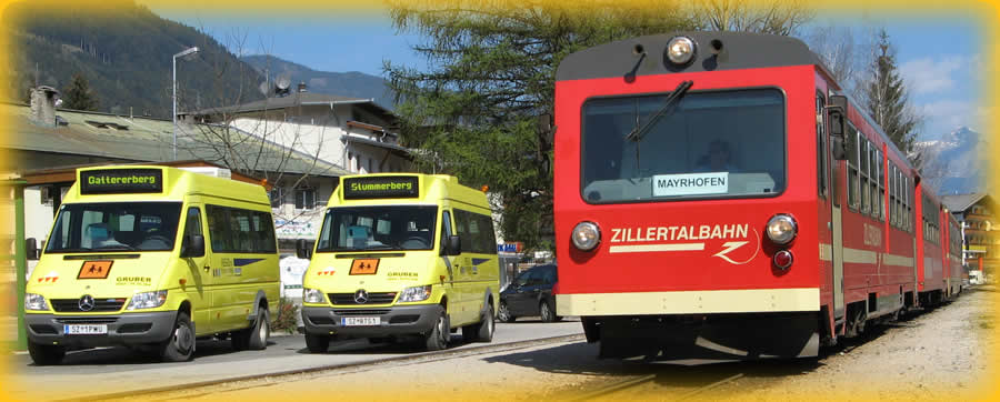 Regiotax Busse und Zillertalbahn